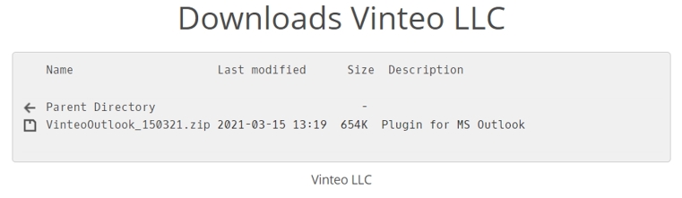 Installing VINTEO Outlook plugin