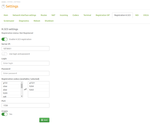 Terminal web interface 36