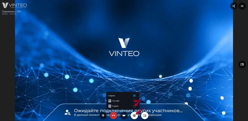 Веб-клиент Настройки аудио каналов участника